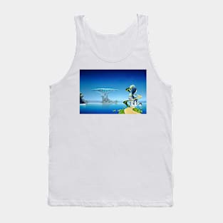 Yessongs Fantasy Print Surreal Art Fantasy Seascape Tank Top